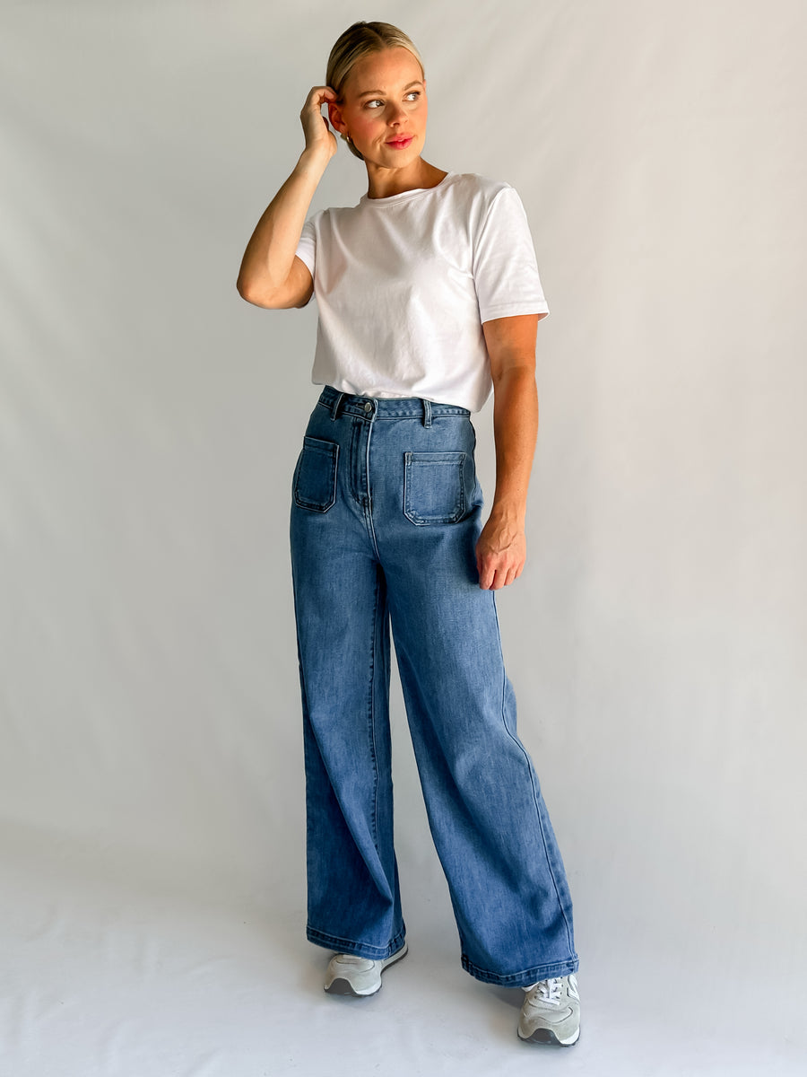 POSH JEANS - MID BLUE WASH