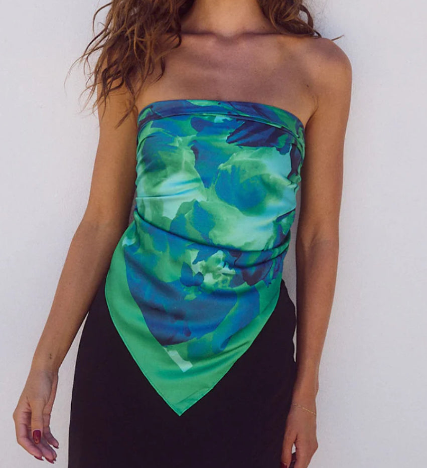 RHETT SCARF -  GREEN/BLUE