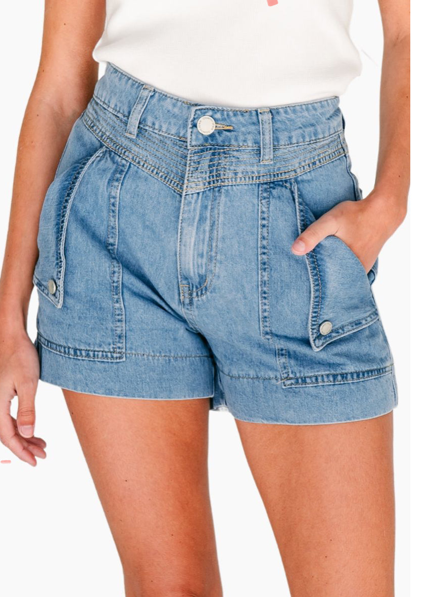 NEW NAHLA DENIM SHORTS - STRETCH