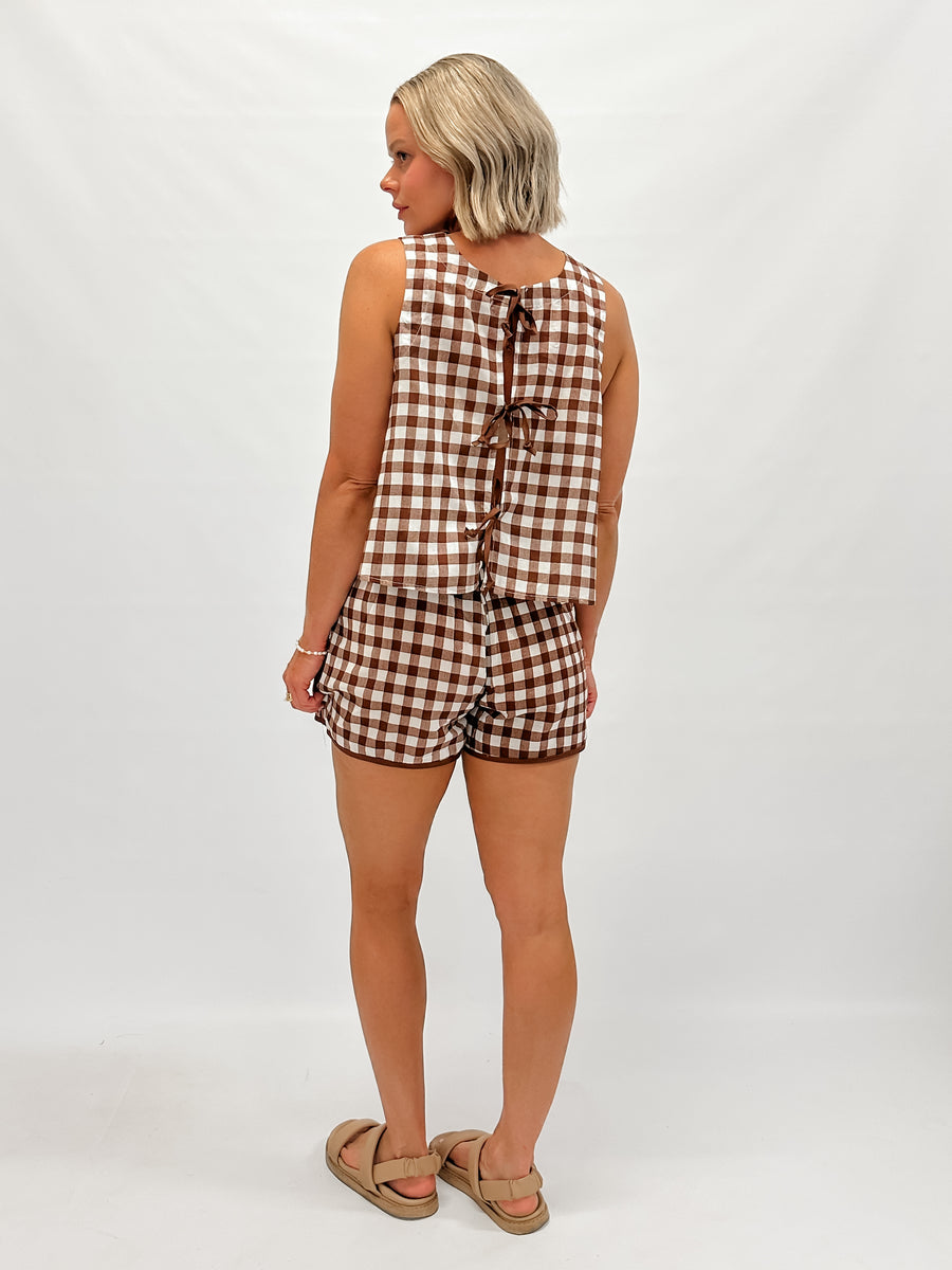 PRIMROSE SKORT - CHOCOLATE CHECK