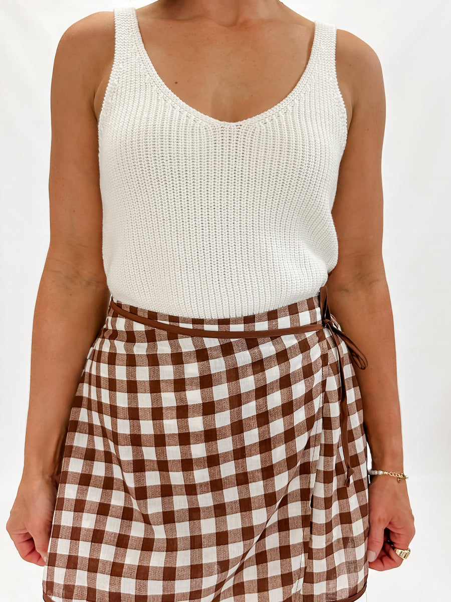 CALYPSO KNIT TANK - WHITE