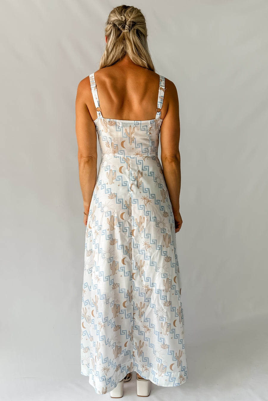 LYDIA DRESS - GREEK PRINT