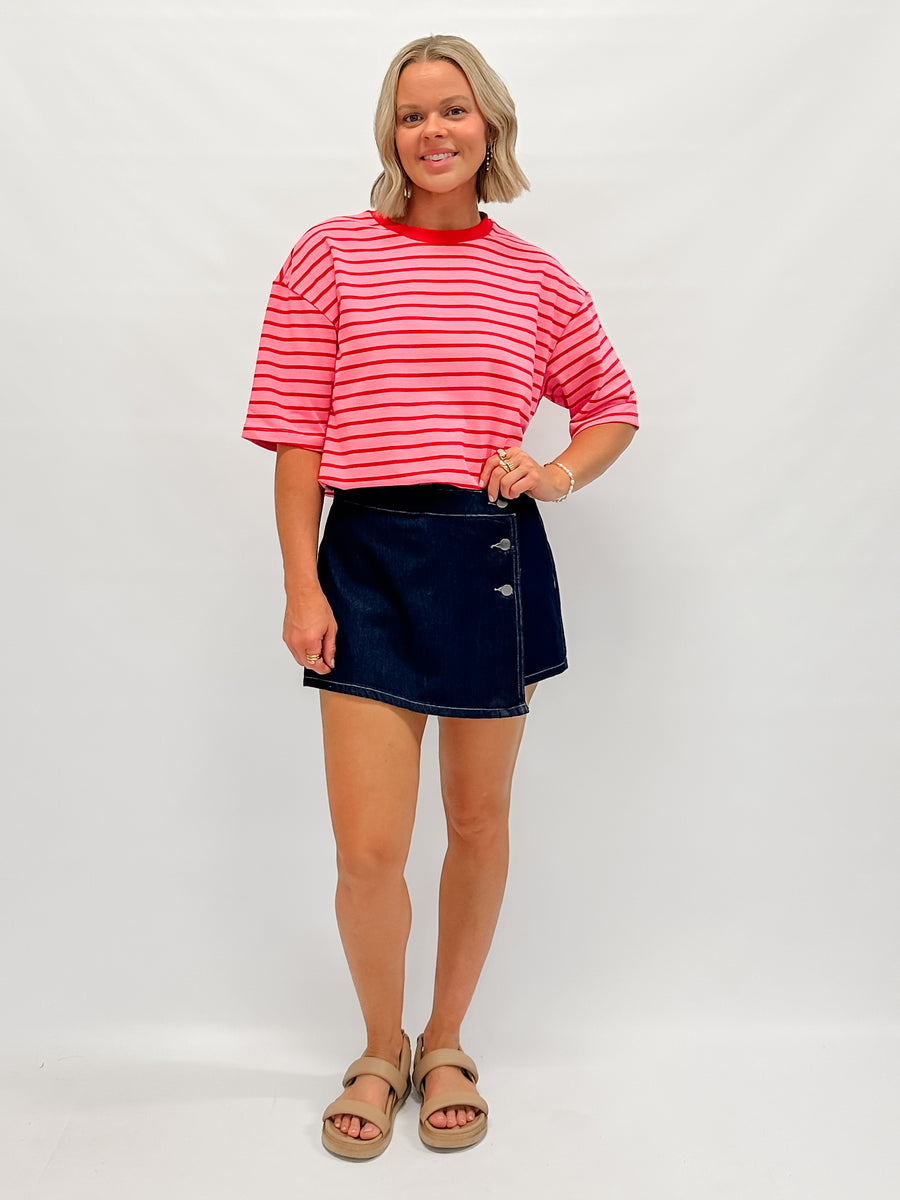 INDIGO DENIM SKORT