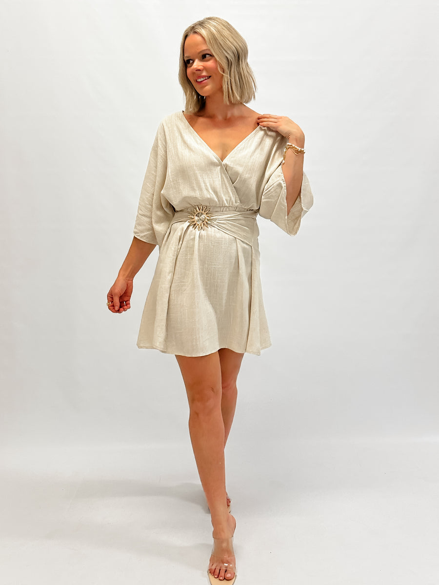 AURORA KAFTAN DRESS -OATMEAL