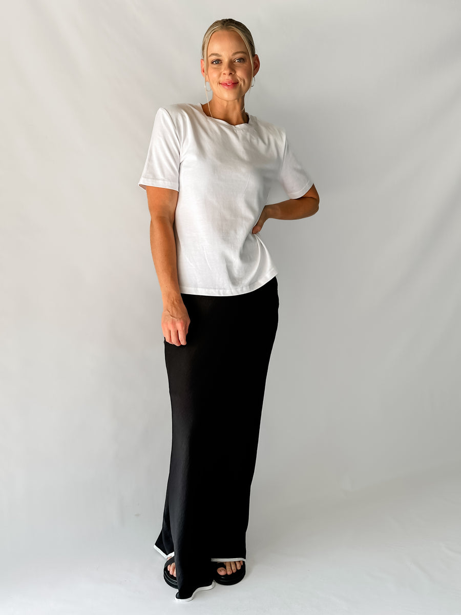 LOU SLIP SKIRT - BLACK