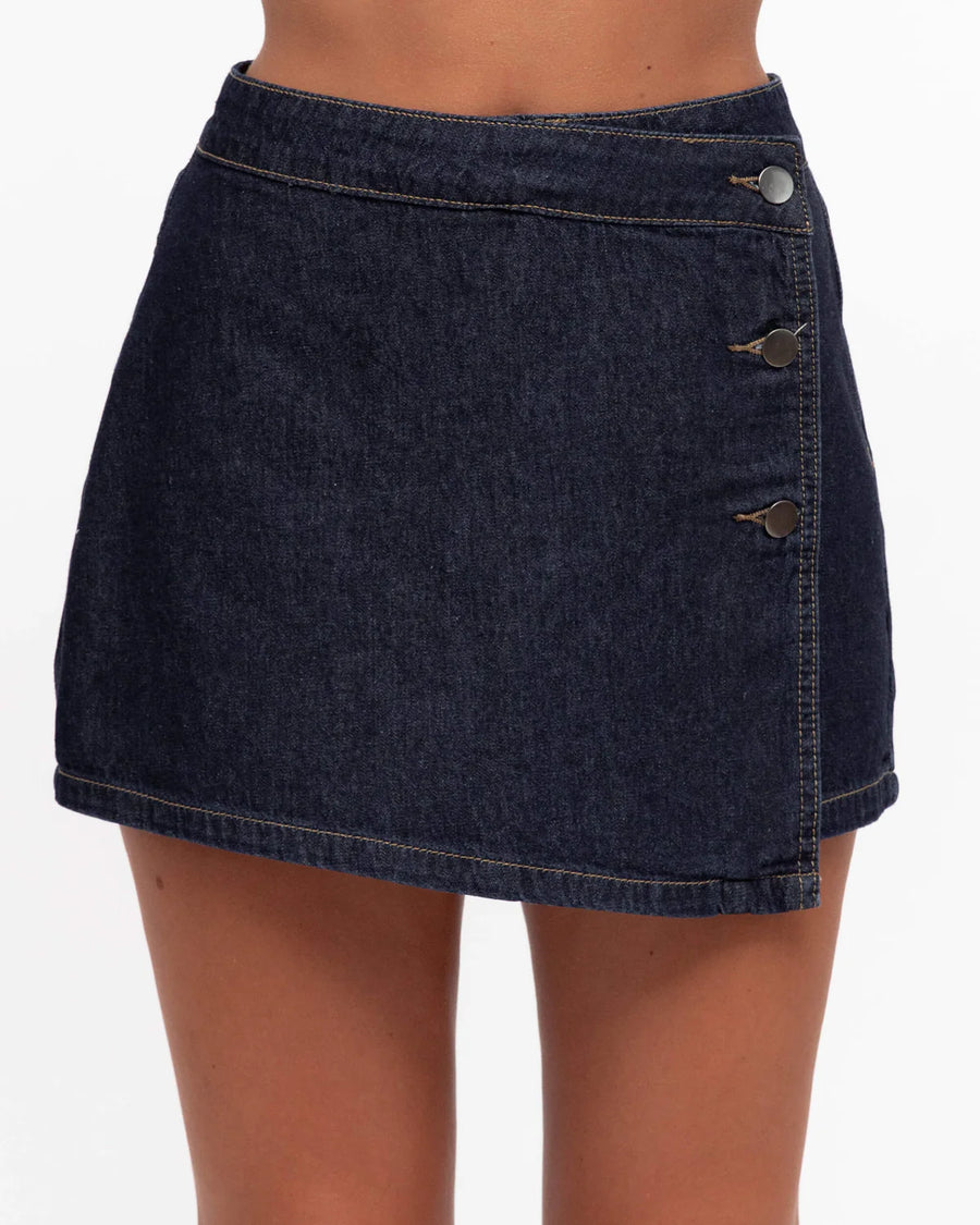 INDIGO DENIM SKORT
