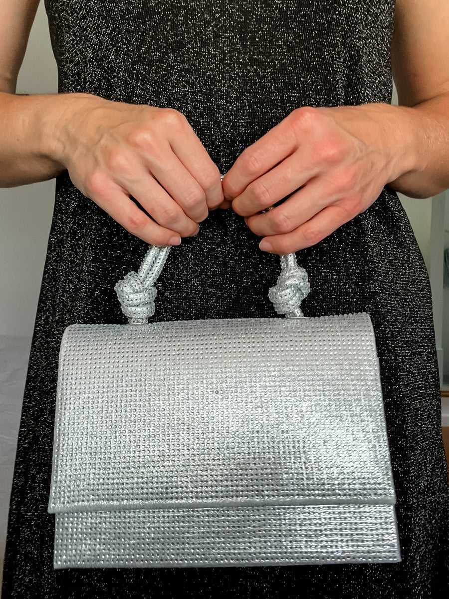 GLOW KNOTTED BAG - SILVER