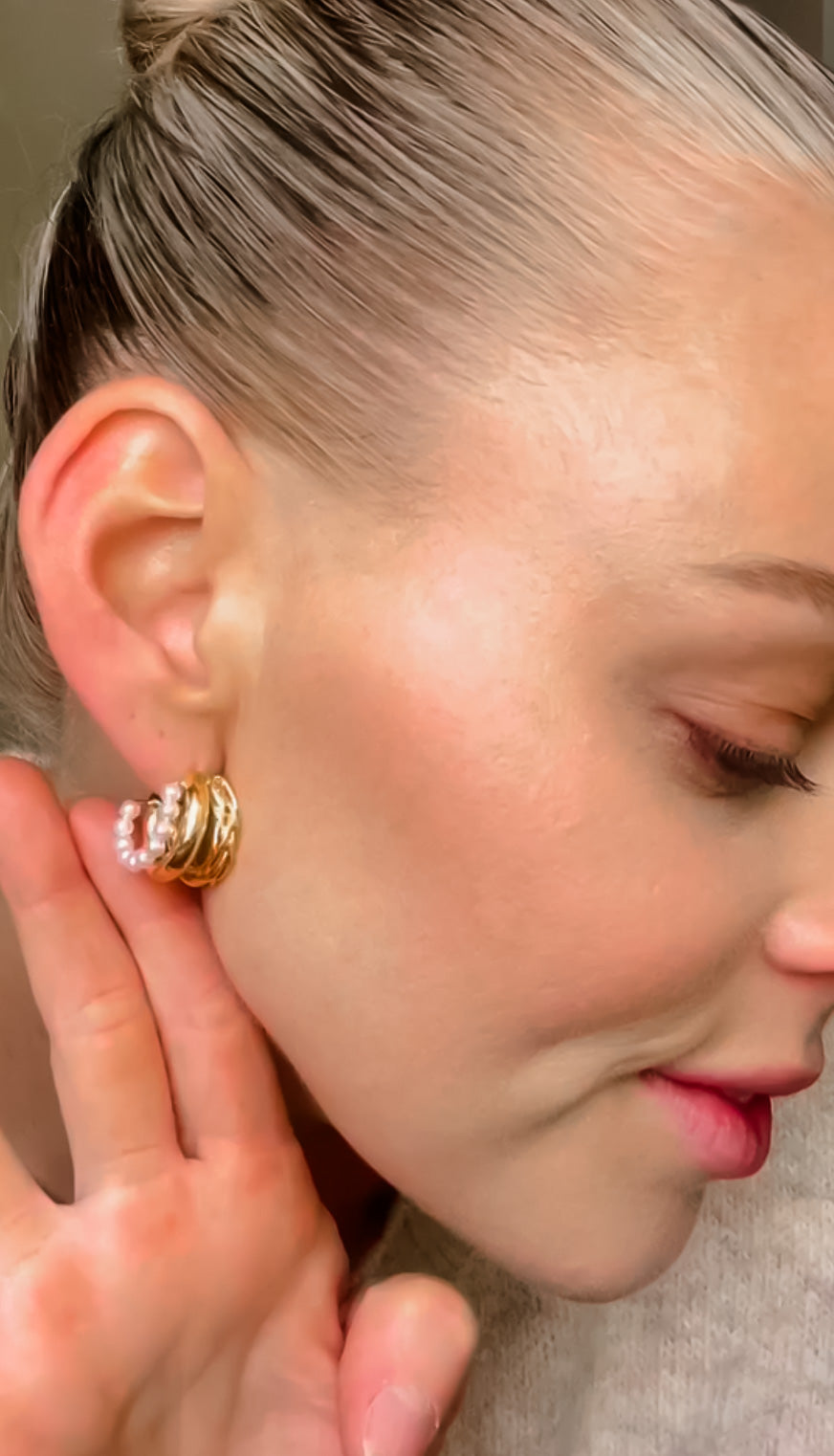 TRIO LAYERED EARRINGS - GOLD