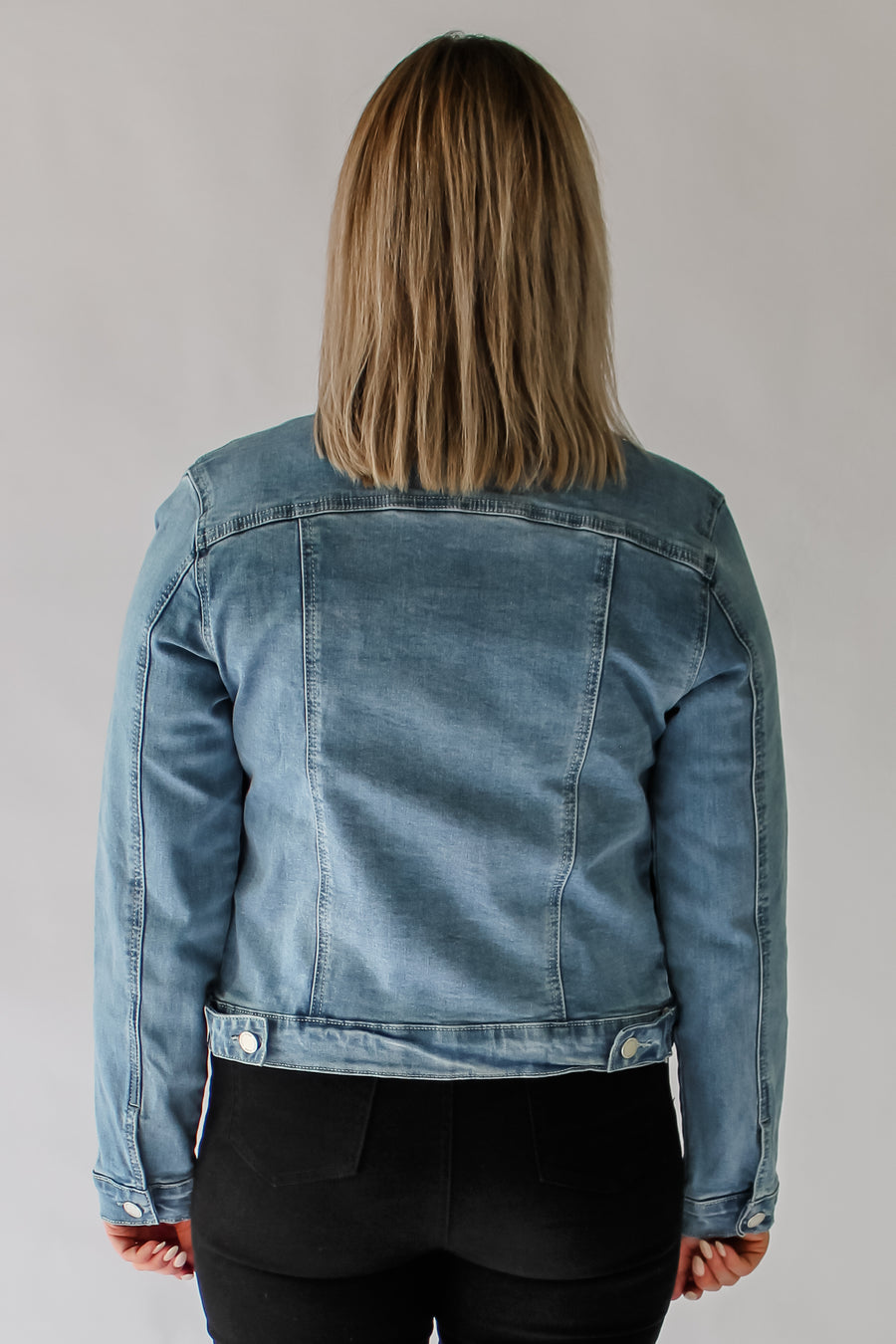 DARCEY DENIM JACKET - MID BLUE