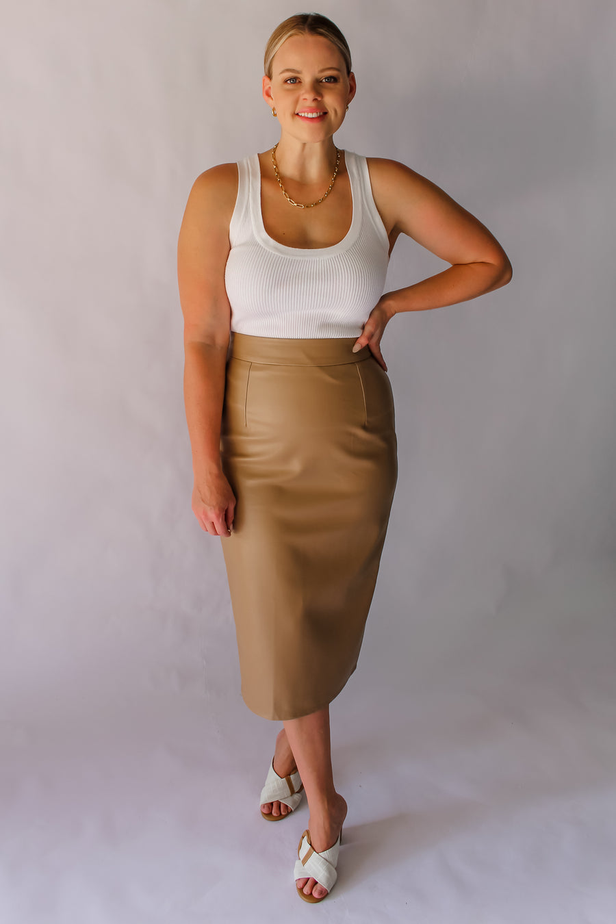 MADDISON SKIRT - TAN