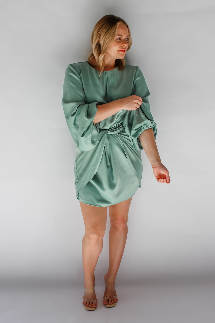 MAEVE DRESS - SAGE GREEN