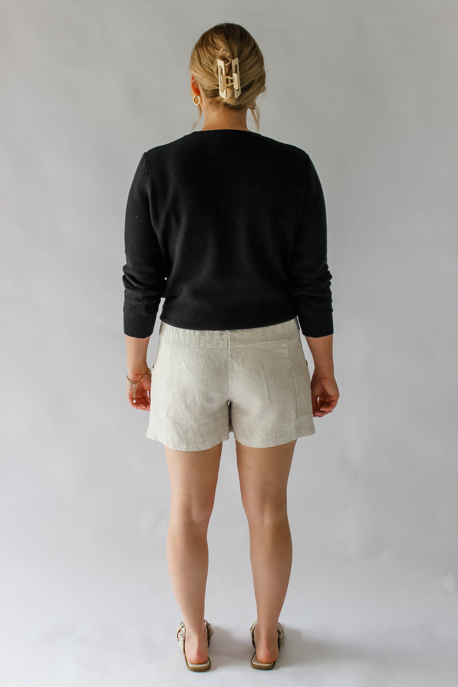 LINEN LUXE SHORTS - NATURAL
